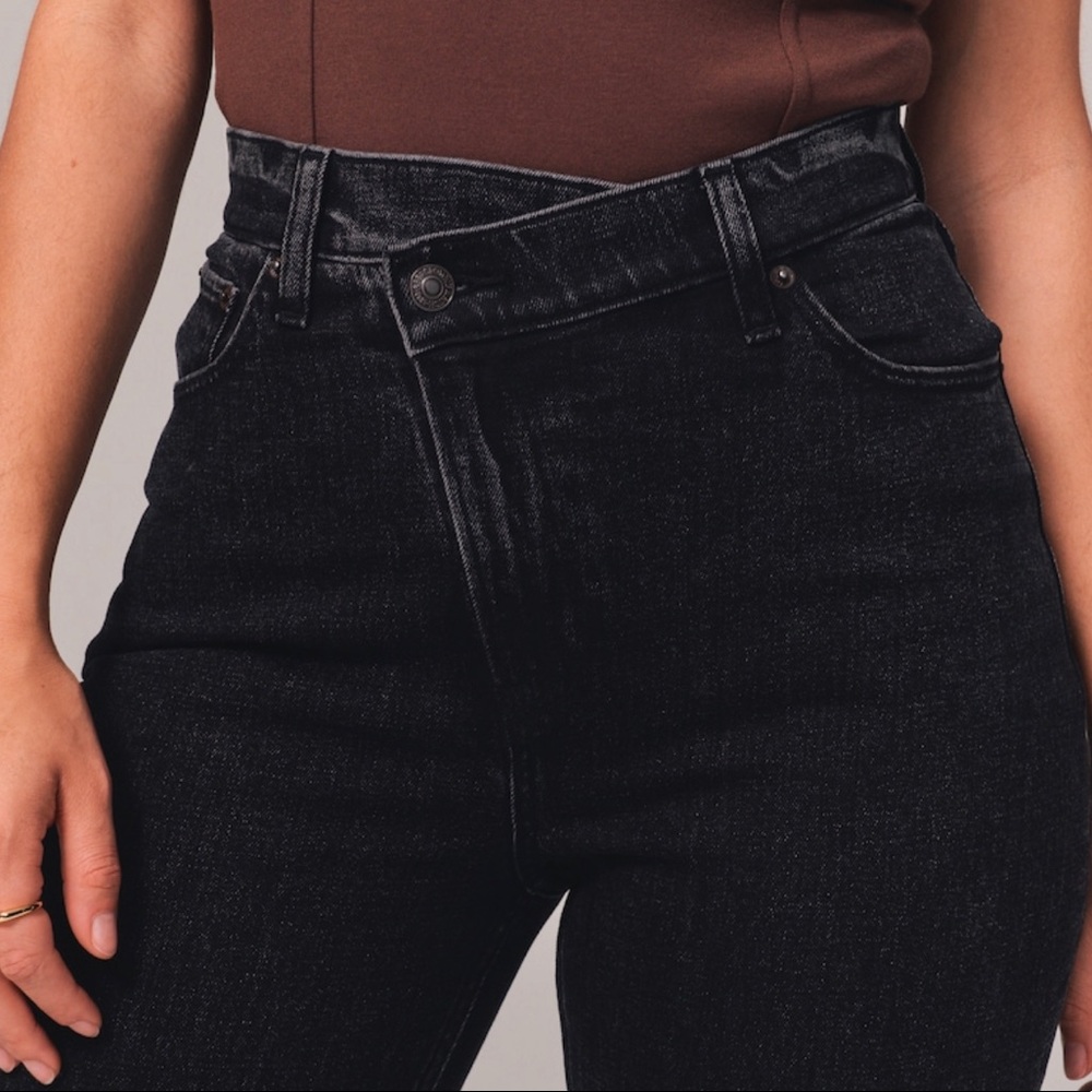 Curve Love The 90s Straight Ultra High Rise Black Jeans